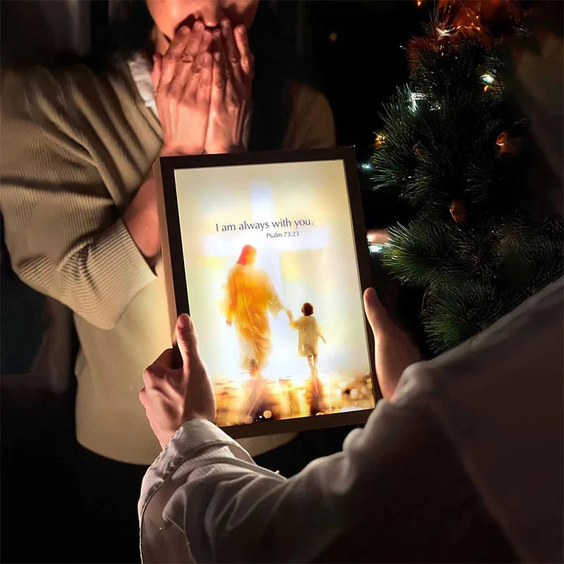 Obraz LED Jezus 4D – dekoracja świetlna